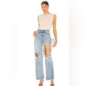 Free People Thrift Store Straight Leg Jean-Atlantis in Blue size 27-NWT